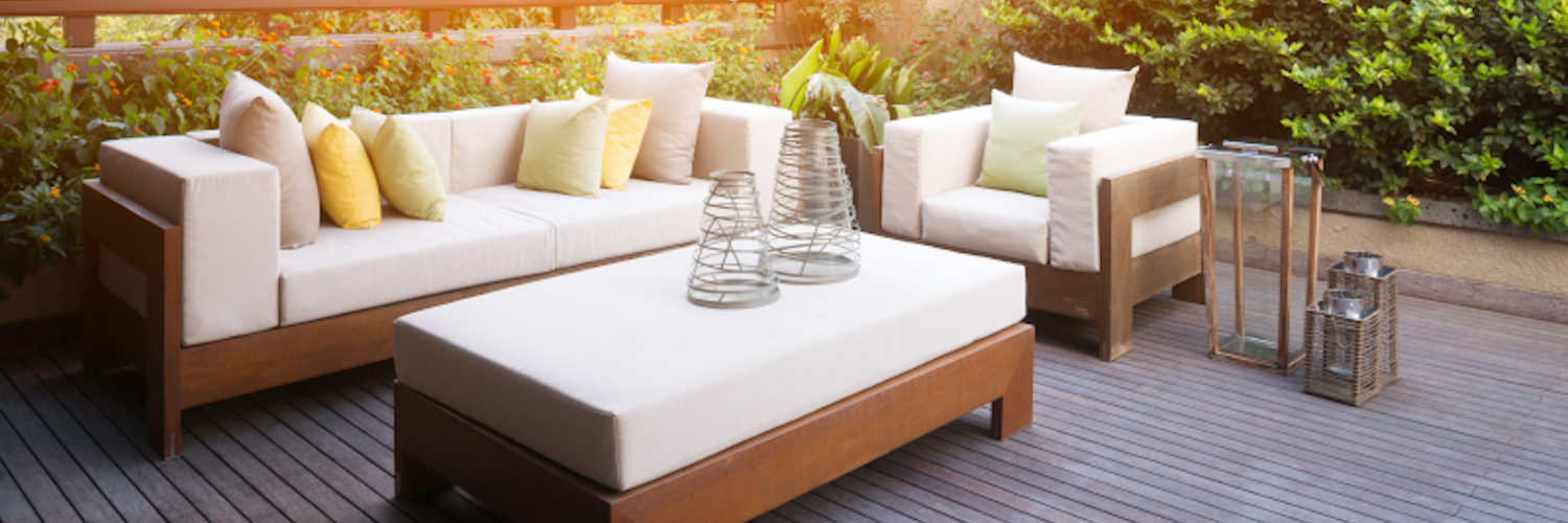 Wooden patio in summer - patio ideas