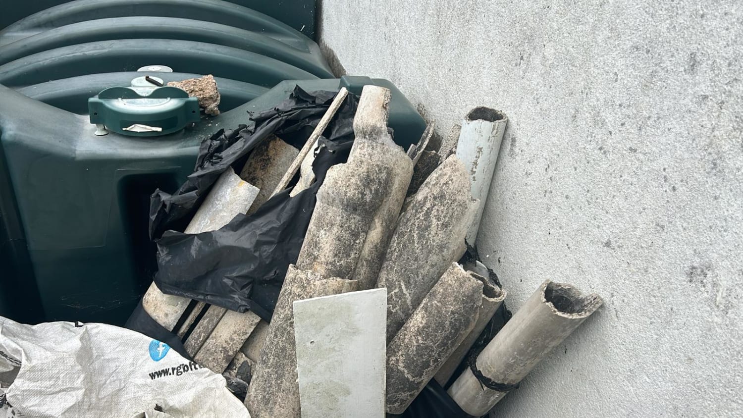 Disposal of asbestos guttering and downpipes in Helston