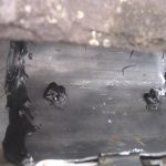 Replacement of leaking gutter joint in Northampton terrace home