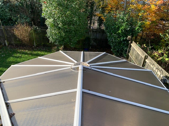 Conservatory roof repair turret replacement due to storm damage in Cheltenham