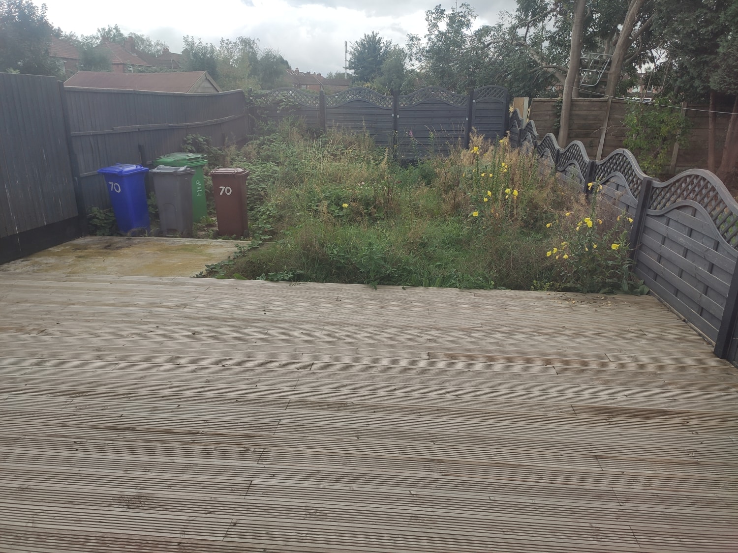 Clearing overgrown garden and preparing for turfing in Manchester