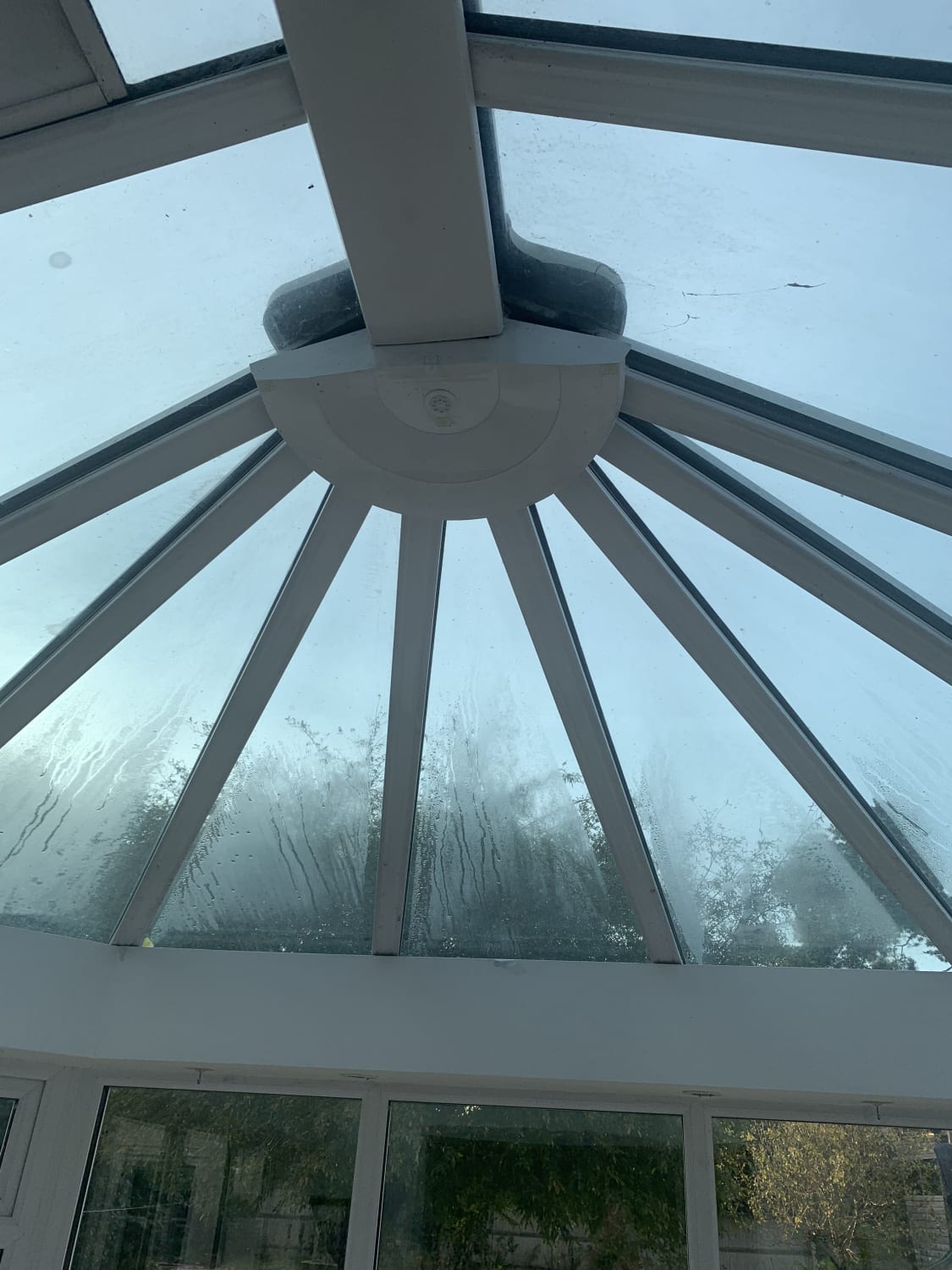 Leak repair for white PVCu conservatory roof in Newbury RG14