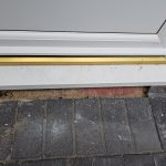 Block paving patch repair near entrance door in Sunderland SR6