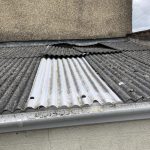 Safe removal of chrysotile asbestos sheets from a terrace garage in Llanelli