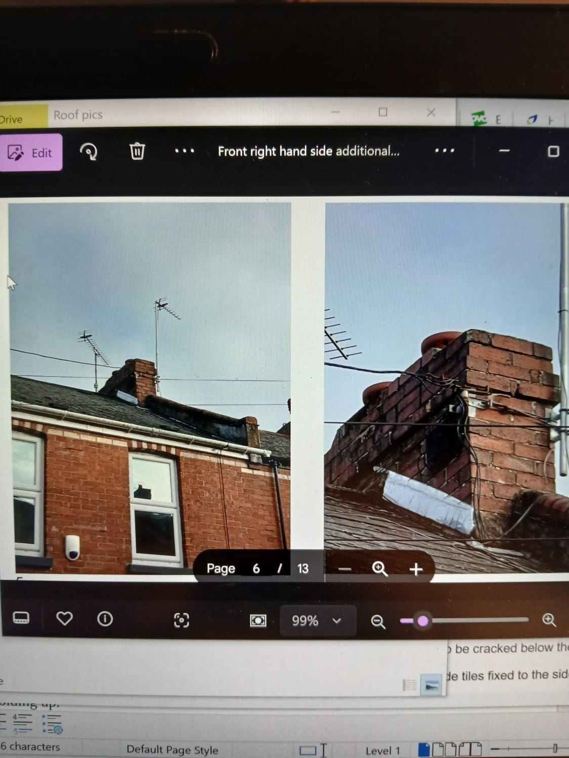 Chimney and party wall maintenance with slate roof inspection in Exeter