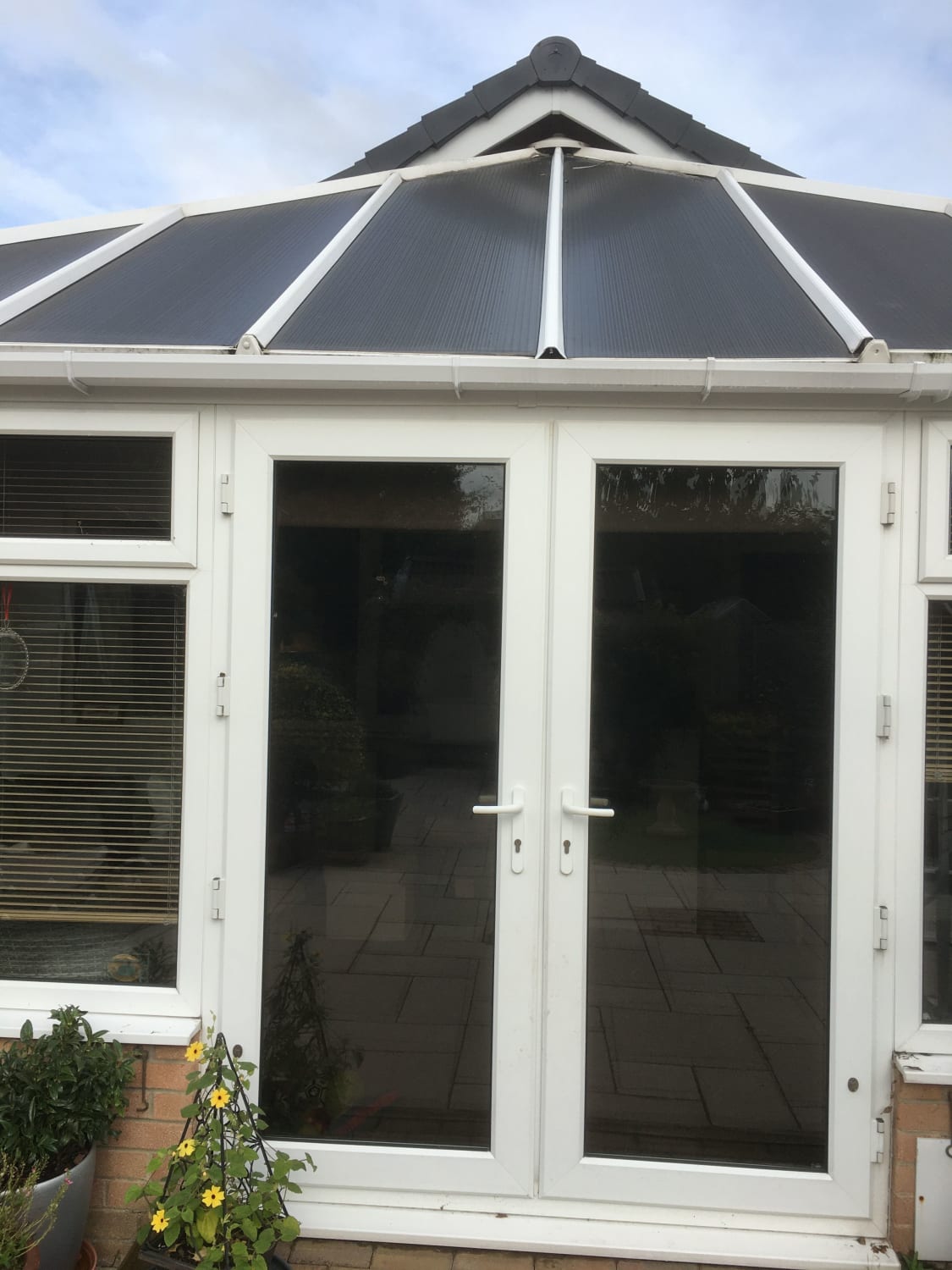Fixing displaced polycarbonate conservatory roof sheets in Loughborough