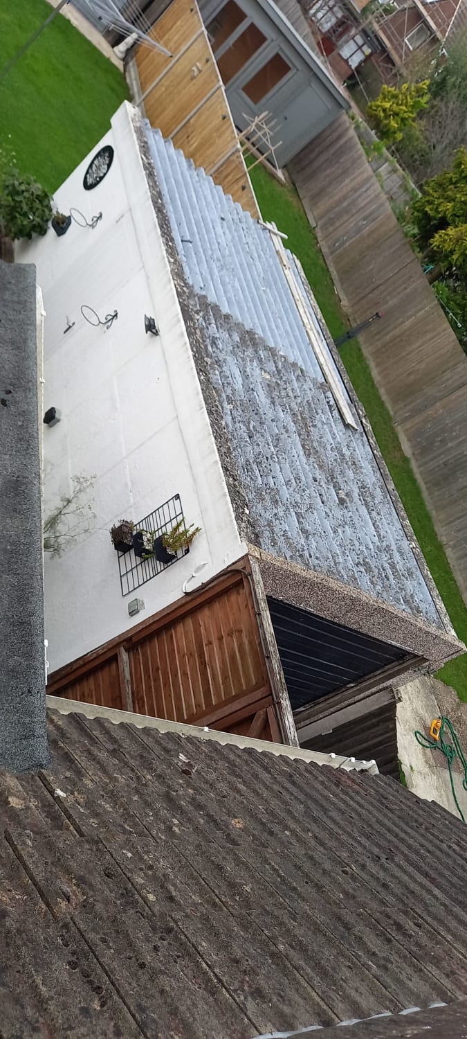 Safe removal of chrysotile asbestos garage roof panels in Ashford