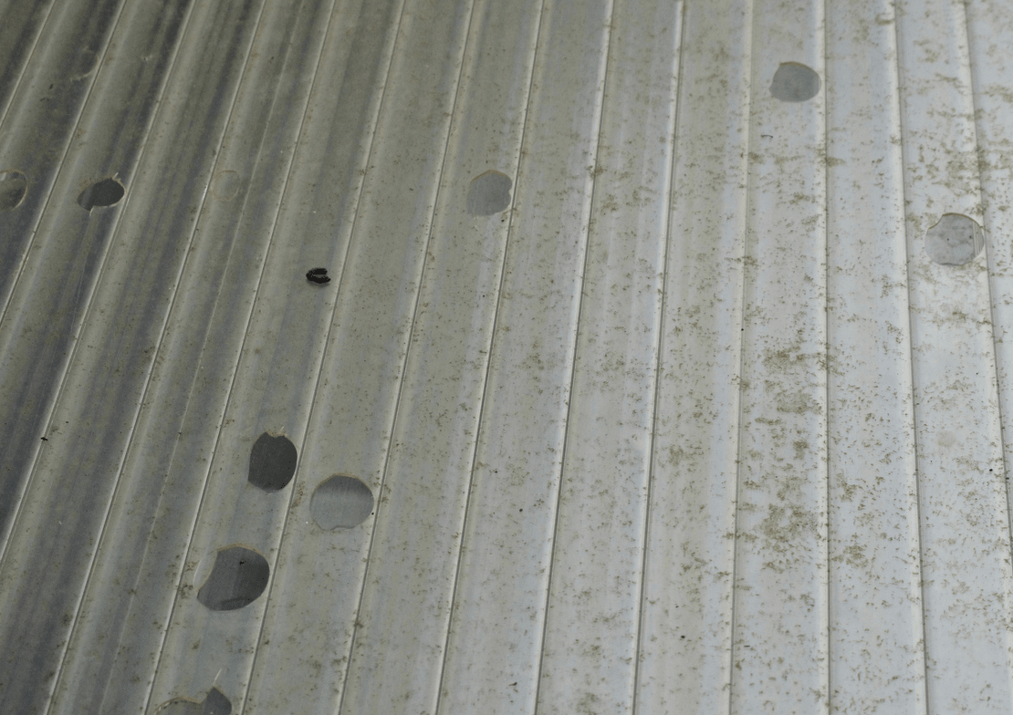 Replacement of hail-damaged polycarbonate conservatory roof panels in Lydbrook