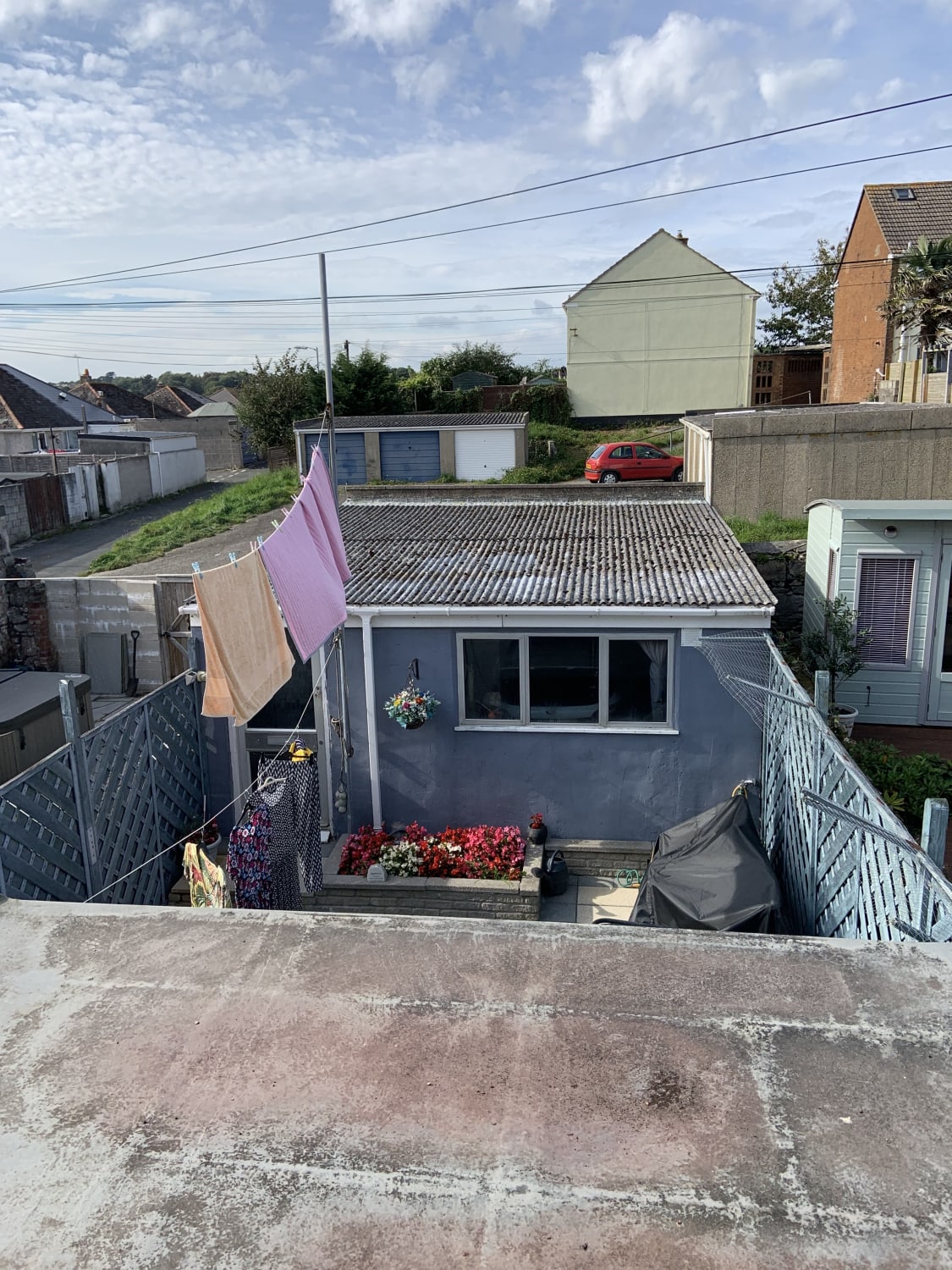 Replacing an asbestos roof on a double garage in Torpoint
