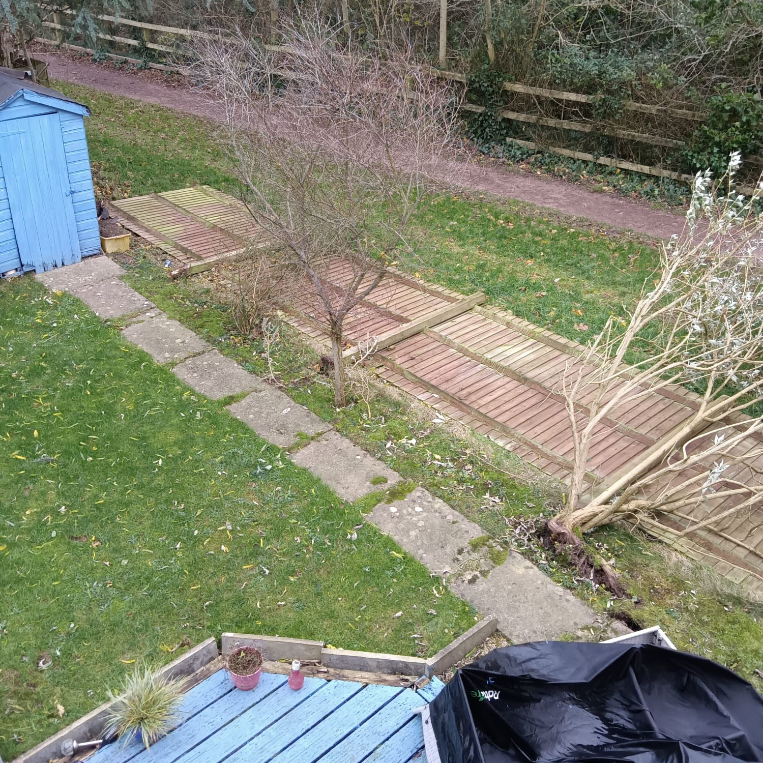 Replacing 6 rotten fence posts and reattaching panels in Worcester
