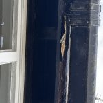 Fascia and gutter replacement on bay window in Leeds