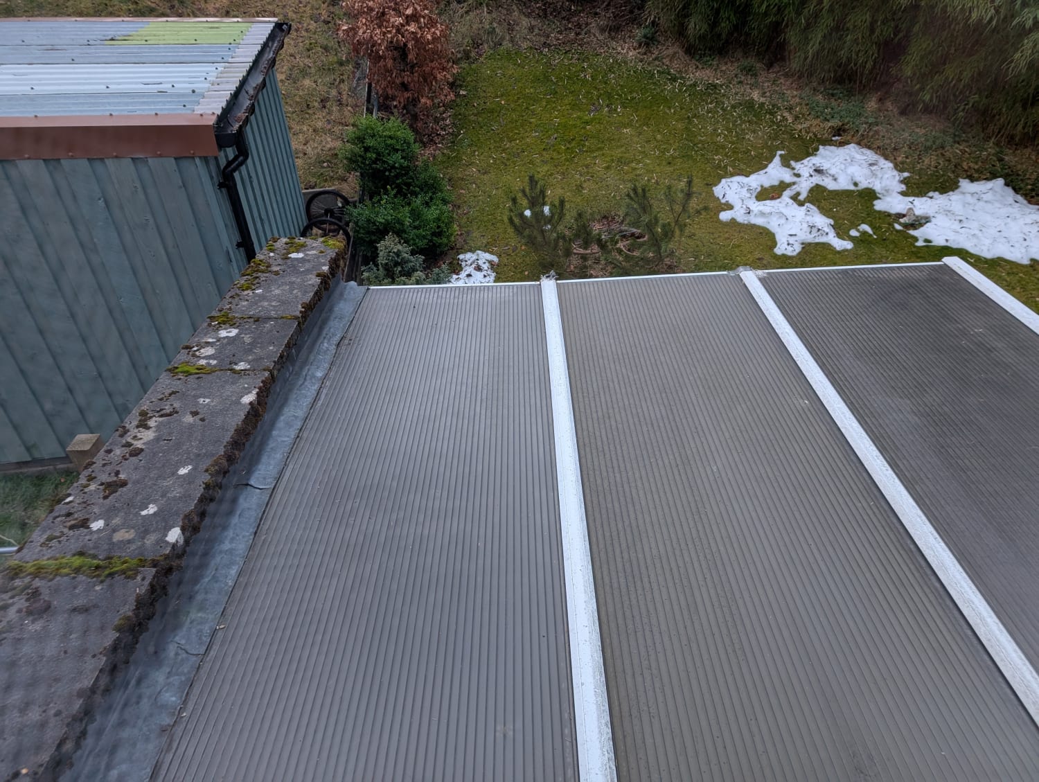 Leaking UPVC conservatory roof after heavy snow in Aberlour