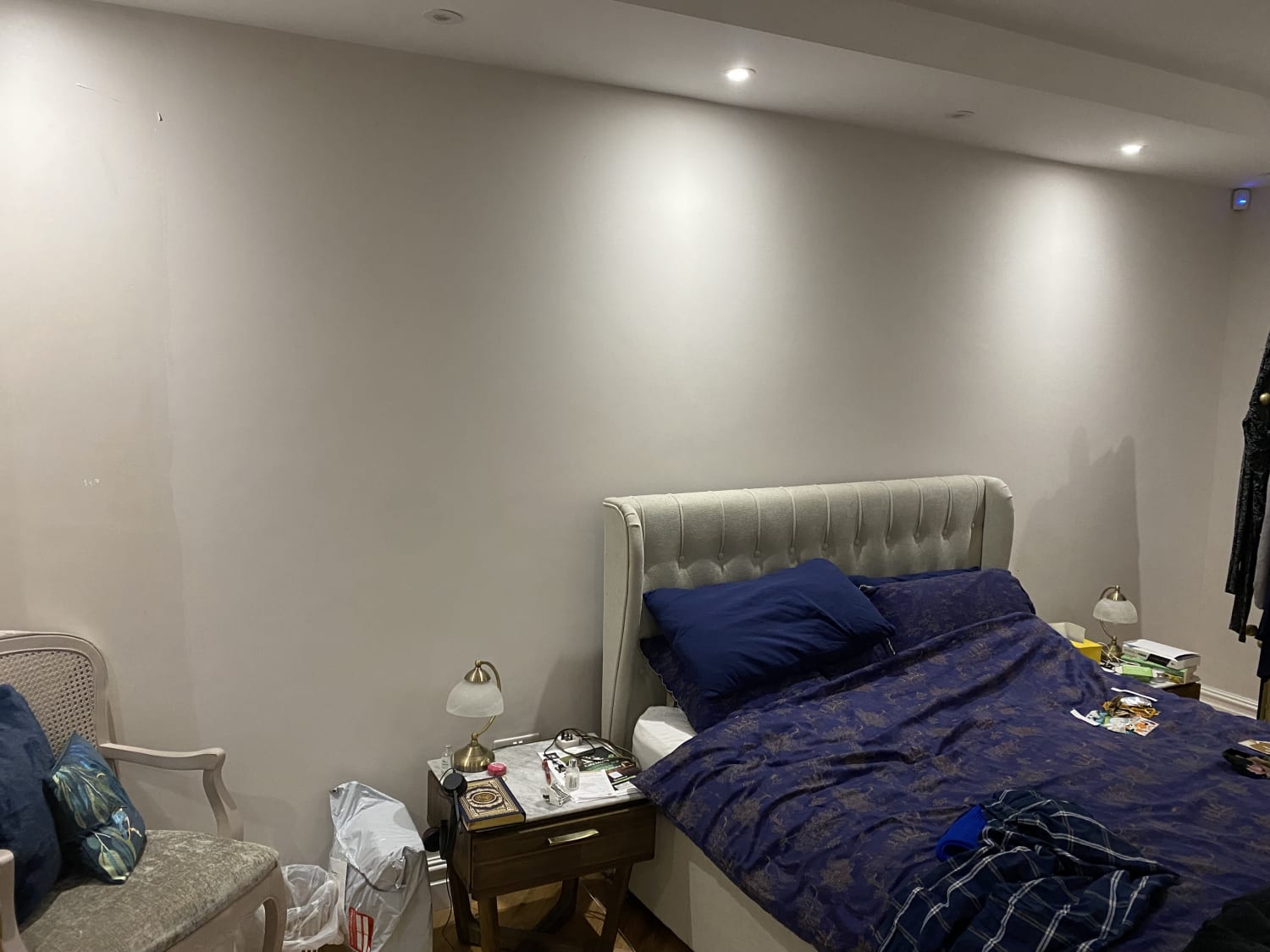 Wallpapering a feature wall in Ealing, London